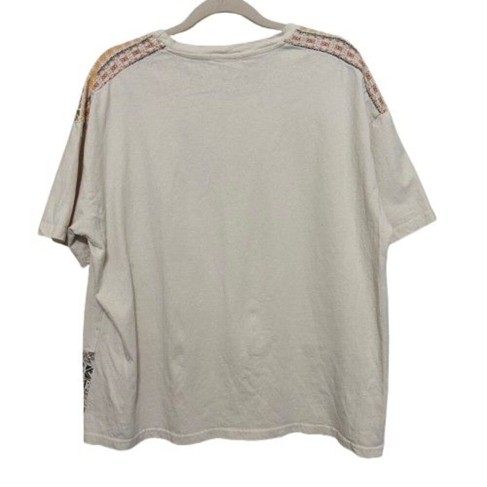 American Bling T-Shirt Women 2XL XXL Cream Embellished Dreamcatcher Southwestern - Picture 3 of 7